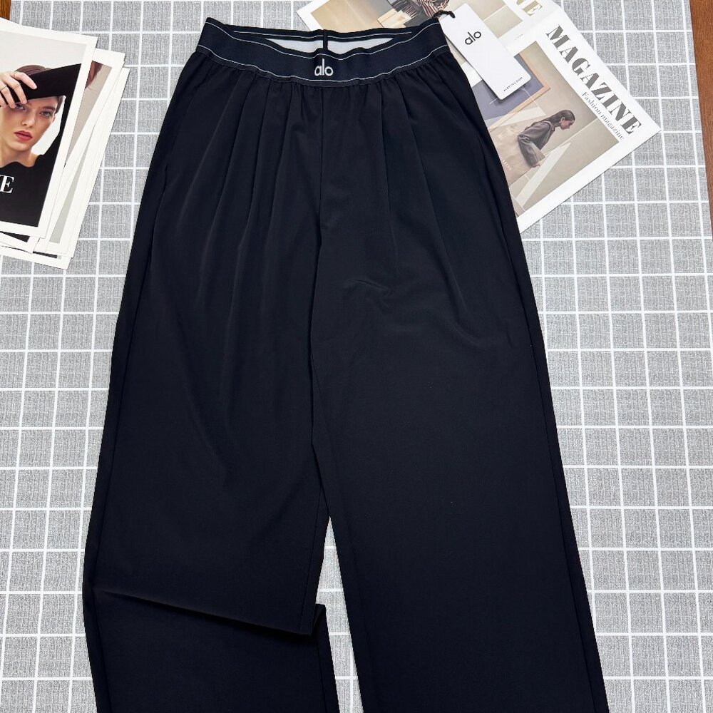 Brand New ALO Yoga Women's Black Suit Up Trouser (Regular)  NWT - Picture 2 of 8